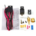 ON AT 185 OFF AT 170 Engine Cooling Fan Thermostat Temp Switch Sensor Relay Kit