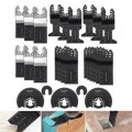27Pcs Oscillating Saw Blade Multi Tool Quick Release Saw Blades Kit for Metal Wood Plastic Cutting O