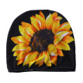 Single Car Headrest Cover Sleeve Universal Sunflower Printed Polyester Protective Van