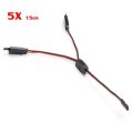 5 X Amass 60 Core 15cm Y Servo Cable for Futaba Preventing Buckle