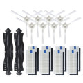 18pcs Replacements for 360 S6 Vacuum Cleaner Parts Accessories Main Brushes*2 Side Brushes*8 HEPA Fi