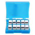 10Pcs/Set 50g Metal Hooked Weight Set Scale Balance Calibration Scale with Case Physics Experiment