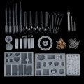 184Pcs Resin Casting Mold Silicone DIY Mold Jewelry Pendant Mould Making Craft Kit