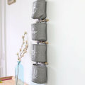 4pcs/set Hanging Storage Bags Grey Sundries Wall Storage Box Household Living Room Office Sack Suppl