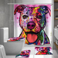 180 x 180CM Bathroom Shower Curtain Graffiti Dog Pattern Print Waterproof Polyester Shower Curtain