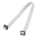 3Pcs 2.54mm FC-10P IDC Flat Gray Cable LED Screen Connected to JTAG Download Cable