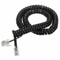 3 Meter Universal RJ10 to RJ10 (4P4C) Standard Coiled Telephones Handsets Cable Curly Lead Cords Wir