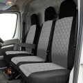 2+1 Seat Covers Protector Soft Fabric Diamond Look For Ford Transit Custom Van