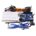 Starter Kit for Arduino Uno R3 Bundle of 5 Items Uno R3 Breadboard Jumper Wires USB Cable and 9V Bat