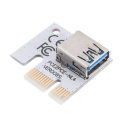 5Pcs USB3.0 PCI-E 1x To 16 x SATA +4P+6P Extender Riser Card Adapter Power Cable Miner