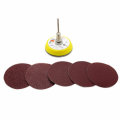2 Inch 50mm M6 Self-adhesive Wool Polishing Disc with 50pcs 60 to 180 Grit Sand Paper