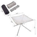 16.5inch Outdoor Fire Pit Mesh Fire Pits Removable Portable Camping Stove BBQ Collapsing Steel Mesh