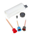 50ml 10:1 AB Glue Tube Dual Glue Cartridge Pointed Flat Screw Head Mixing Tube for Industrial Glue A