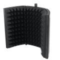 Foldable Microphone Acoustic Isolation Shield Acoustic Foams Studio Three-door Noise Enclosure Panel