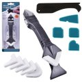 12 Pieces Caulking Tool Kit and 3 in 1 Caulking Tools Silicone Sealant Finishing Tool Grout Scraper