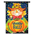 28"x40" Happy Smile Fall Scarecrow Welcome House Garden Flag Yard Banner Decorations