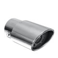 63mm Universal Pipe Exhaust Muffler Bent Tip End Stainless Steel Tail Pipe