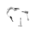 BSET MATEL Stainless Steel 316 Jaw-like Slide Awning Clamp with Quick Release Pin Bimini Top Hinged