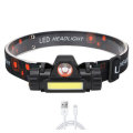 XANES 1200LM Q5+COB Stepless Dimming LED Headlamp Kit with 18650 Battery USB Cable, Mini High Powe