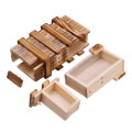 Compartment Wooden Puzzle Box Secret Drawer Brain Teaser Educational Toy Set