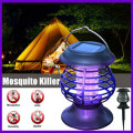 Electric Fly Zapper Mosquito Insect Killer UV LED Purple Tube Light Trap Pest Solar IP65 Working 8 H