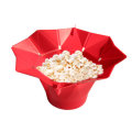 Popcorn Popper Maker DIY Silicone Popcorn Maker Fold Bucket Red Kitchen Storage Container