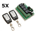 5Pcs Geekcreit 12V 4CH Channel 315Mhz Wireless Remote Control Switch With 2 Transimitter