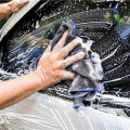 Tsumbay 12Pcs 40*40CM Car Wash Towels Microfiber Washing Cleaning Cloth Care Polishing Plush Washing
