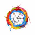 PAG STICKER 3D Wall Clock Decals Oil Painting Pigment Wall Sticker Home Wall Decor Gift