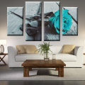 4Pcs Floral Rose Landscape Canvas Wall Painting Unframed Art Oil Hanging Picture Home Bedroom Office