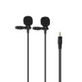 Double Head Live Interview Microphone With 3.5mm Plug 1.5m Cable For DJI OSMO Pocket Gimbal Android