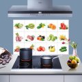 45*70cm Kitchen Vegetable Fruit Oil-proof Wall Sticker Removable Waterproof Sticker Home Decor