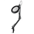 NEWACALOX Remote Flexible Desk Magnifier 5X USB LED Magnifying Glass 3 Colors Illuminated Magnifier