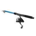1.8M Folding Fishing Rod Set With Fishing Reel Telescopic Sea Fishing Rod Spinning Glass Fiber Ultra