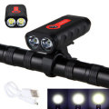 XANES DL07 1800LM 2*L2 4400mAh Rechargeable Battery Indicator Bike Light