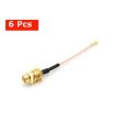 6 PCS Mini IPEX UFL. IPX to RP-SMA Adapter Cable Antenna Extension Wire 20*20 for Micro VTX RX FPV S