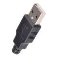 50pcs USB2.0 Type-A Plug 4-pin Male Adapter Connector Jack With Black Plastic Cover