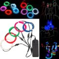 ARILUX Battery Powered 5PCS 1M Multicolor DIY Glow EL Wire Strip Light for Halloween Christmas DC3