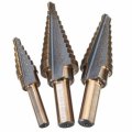 3pcs M7 HSS Step Drill Bit Set 3/16-1/2 1/4-3/4 3/16-7/8 Inch