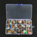 30pcs Metal Spinners lure box Ideal Perch Salmon Pike trout Fishing Hooks + Box