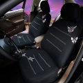 MECO Universal Butterfly Embroidered Car Front Cushion Protect Seat Cover