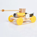 DIY 4WD Tank Toy Wooden Handmade Science Experiment Puzzles Kits Physics Learning Early Education Sc
