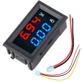 5pcs nMini Digital Voltmeter Ammeter DC 100V 10A Voltmeter Current Meter Tester Blue+Red Dual LED Di