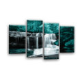 4PCS Forest Falls Wall Paintings Home Modern Art Nature Unframed Picture Decor