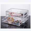 Transparent Cosmetics Storage Box Desktop Drawer Makeup Organizer 3 Layers Jewelry Storage Box Dustp