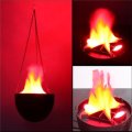 LED Simulation Flame Effect Hanging Lamp Torch Light Home Bar Halloween Party Decoration EU Plug 220