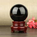 100MM Black Natural Obsidian Sphere Large Crystal Ball Healing Stone with Stand Base Office Decorati