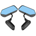 2Pcs Universal F1 Style Car Side Mirror Wing Mirrors Carbon Fiber Look