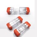 LT-22 2 Pin Transparent Quick Wire Connector Universal Compact Electrical Push-in Butt Conductor Ter