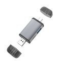 Type-C USB3.0 Micro USB Multifunctional 6 in 1 Multi-Card Reader TF Card OTG Reader with HUB for Tab